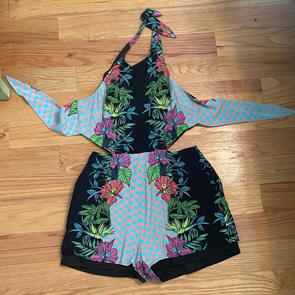 Mara Hoffman tie back cutout romper - Picture 6 of 7